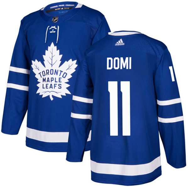 Men%27s Toronto Maple Leafs #11 Max Domi Blue Stitched Jersey->toronto maple leafs->NHL Jersey